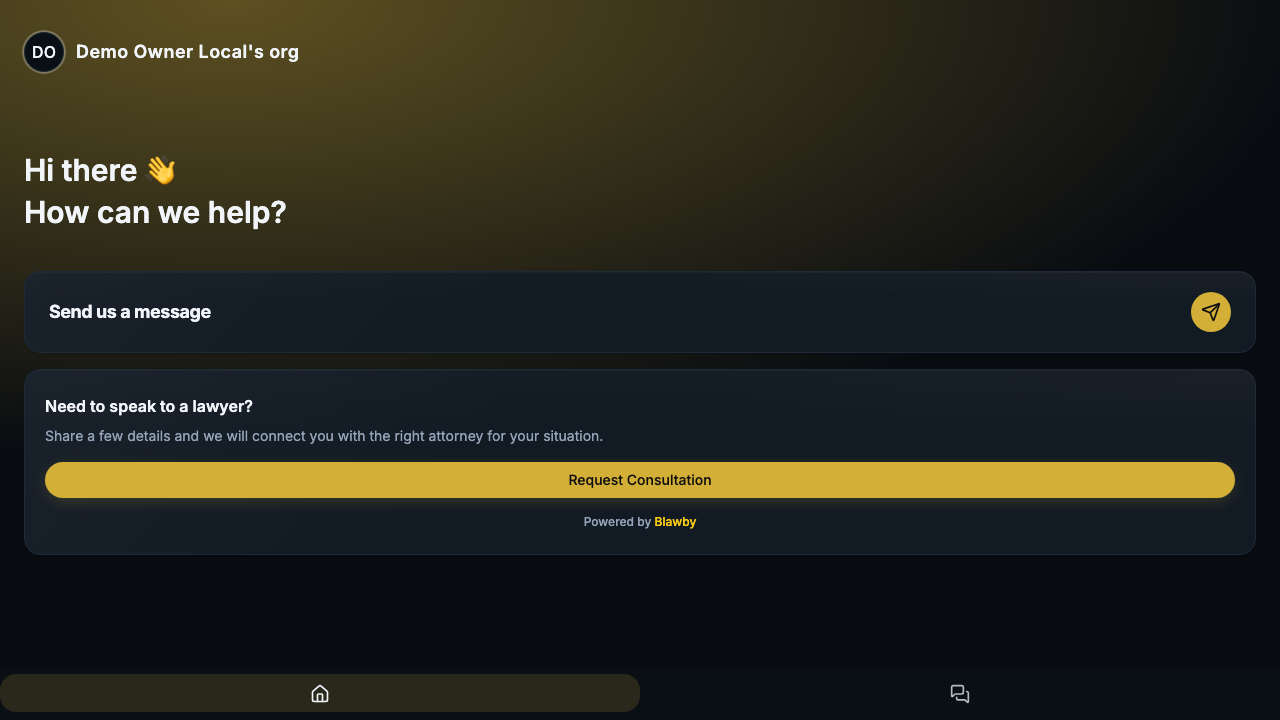 An active conversation thread with the client's intake context on the left, message exchange in the middle, and the linked-matter side panel on the right. Full video walkthrough coming soon.